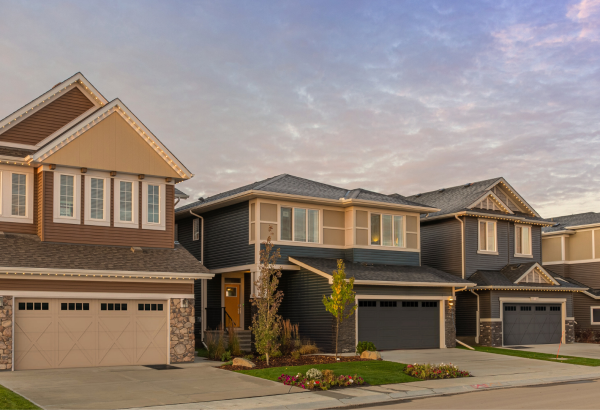 Front drive homes on traditional lots in Sirocco.